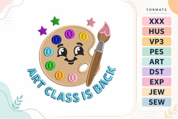 Art Class Back to School Embroidery Design Review
