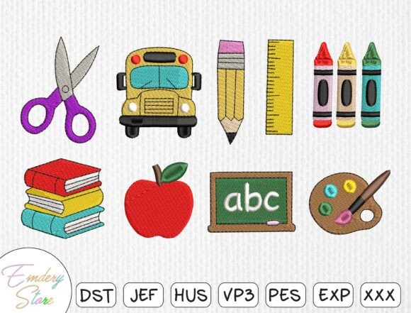 Back to School Embroidery Design Set Review
