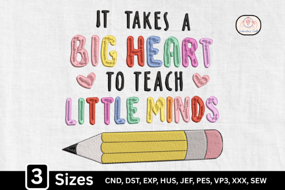 Big Heart Teach Little Minds: A Teacher Quote Embroidery Review