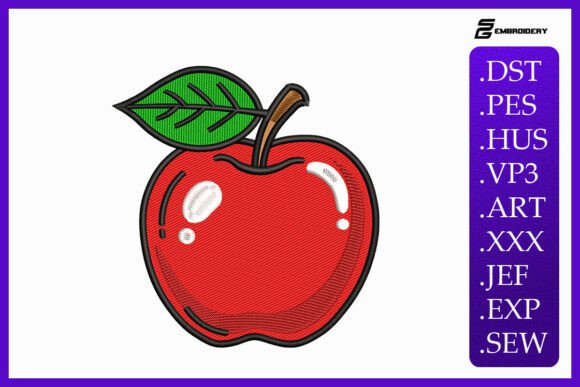 Classic Red Apple Embroidery Design Review for Craft Fairs