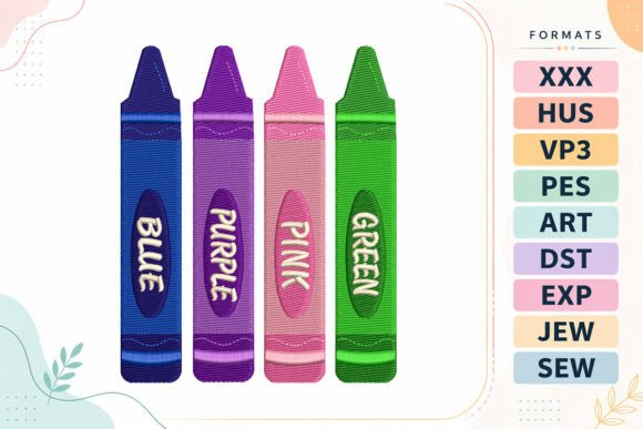 Crayon Back to School Embroidery Design Review