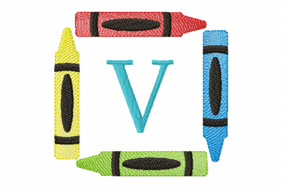 Crayons Frame Monogram Letter V Review for Real Projects