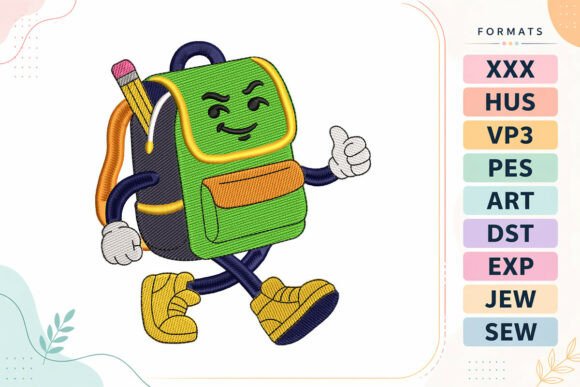 Cute Backpack Back to School Embroidery Design Review