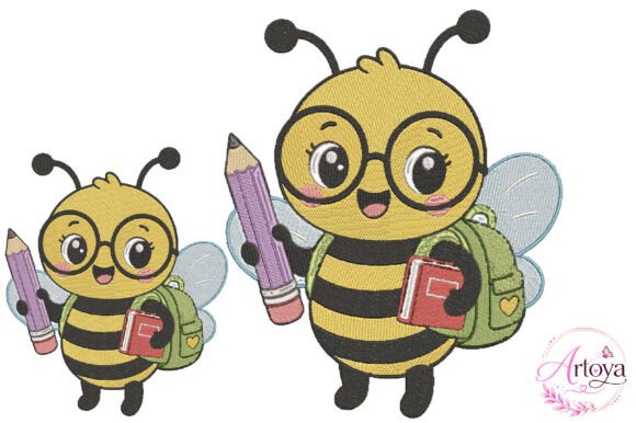 Cute School Bee Embroidery Design Review for Real Projects