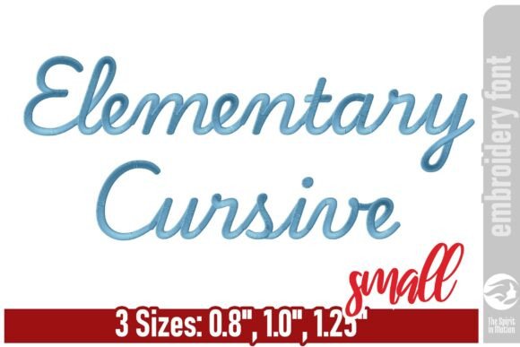 Elementary Cursive Embroidery Font - S Review for Craft Fair Creations