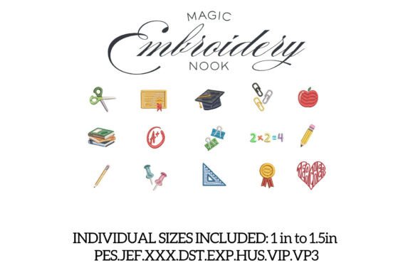 Mini Teacher Embroidery X 15 Designs Review