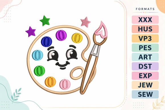Paint Palette Back to School Embroidery Design Review