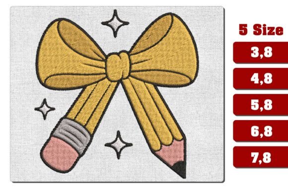 Pencil Bow Back to School Embroidery Review