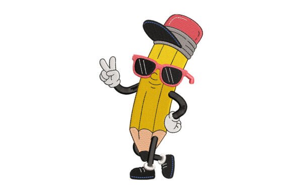 Pencil With Sunglasses - Back to School