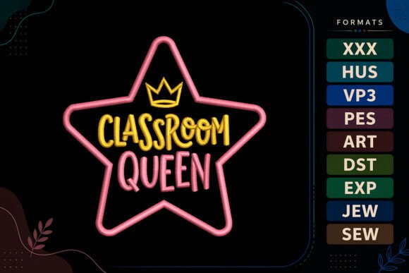 Queen Star Back to School Embroidery Design Review
