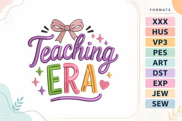 Teaching Era Back to School Embroidery Design Review
