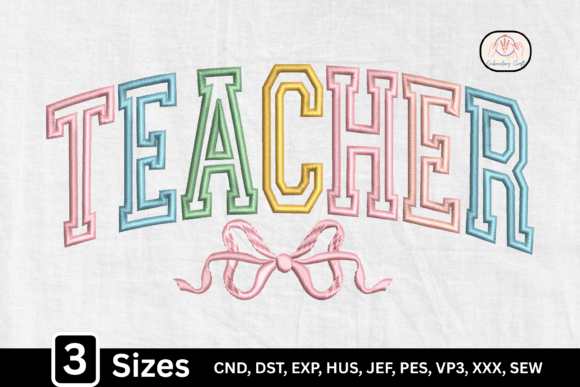 Varsity Teacher Bow Embroidery Design Review